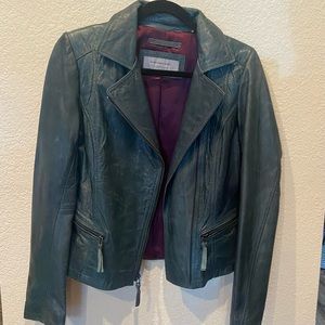 Marc New York Andrew Marc Teal Lather Jacket